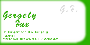 gergely hux business card